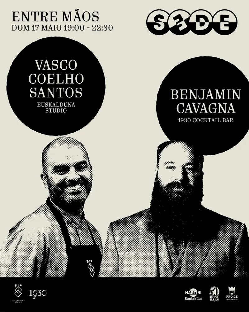 Poster for Entre Mãos with Vasco Coelho Santos and Benjamin Cavagna