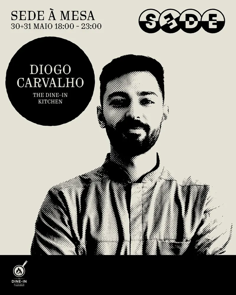 Poster for SEDE à Mesa with chef Diogo Carvalho