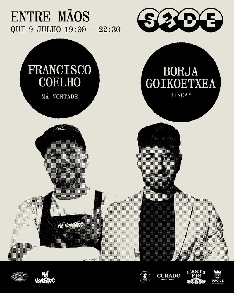 Poster for Entre Mãos with Francisco Coelho and Borja Goikoetxea